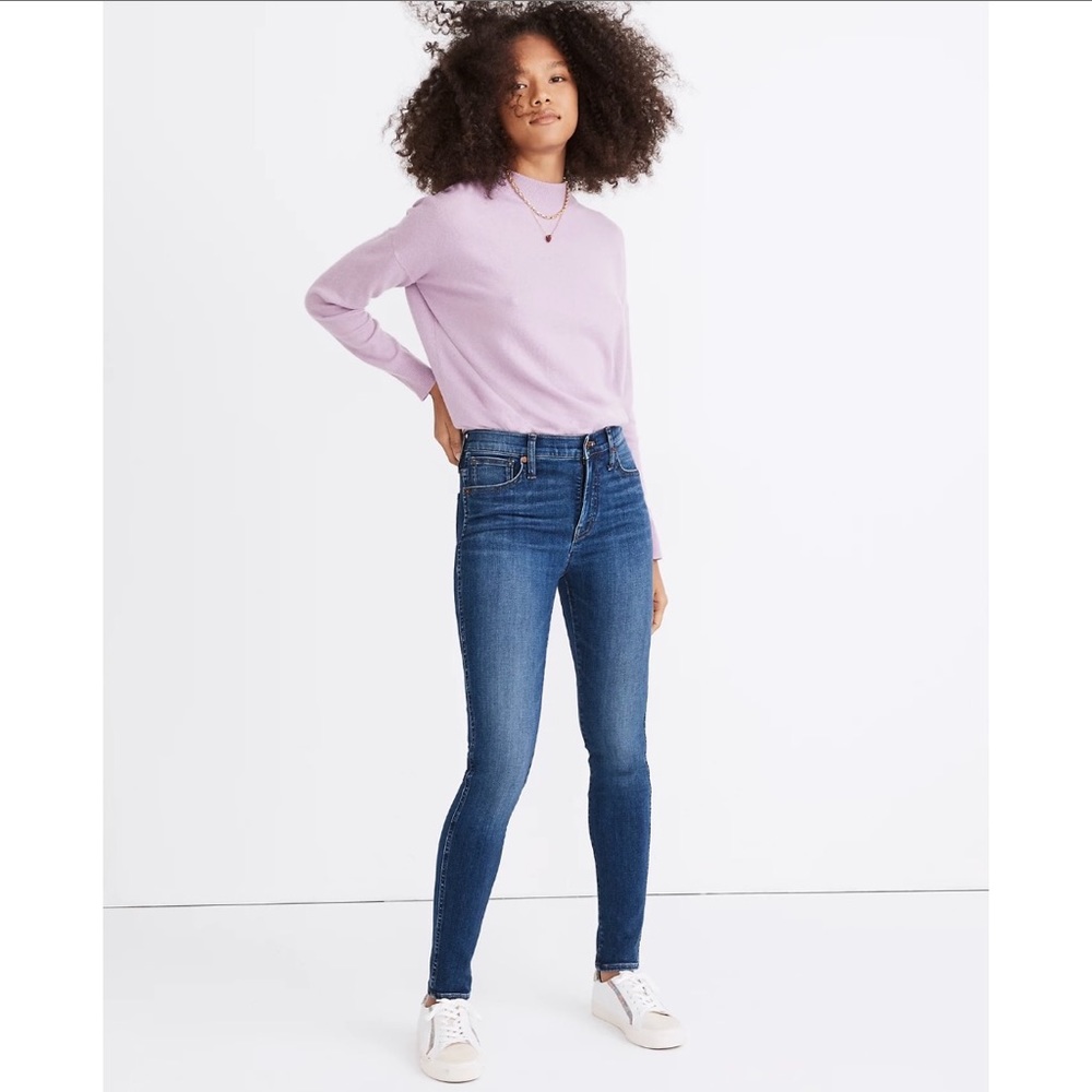 madewell womens 10” High Rise skinny blue jeans